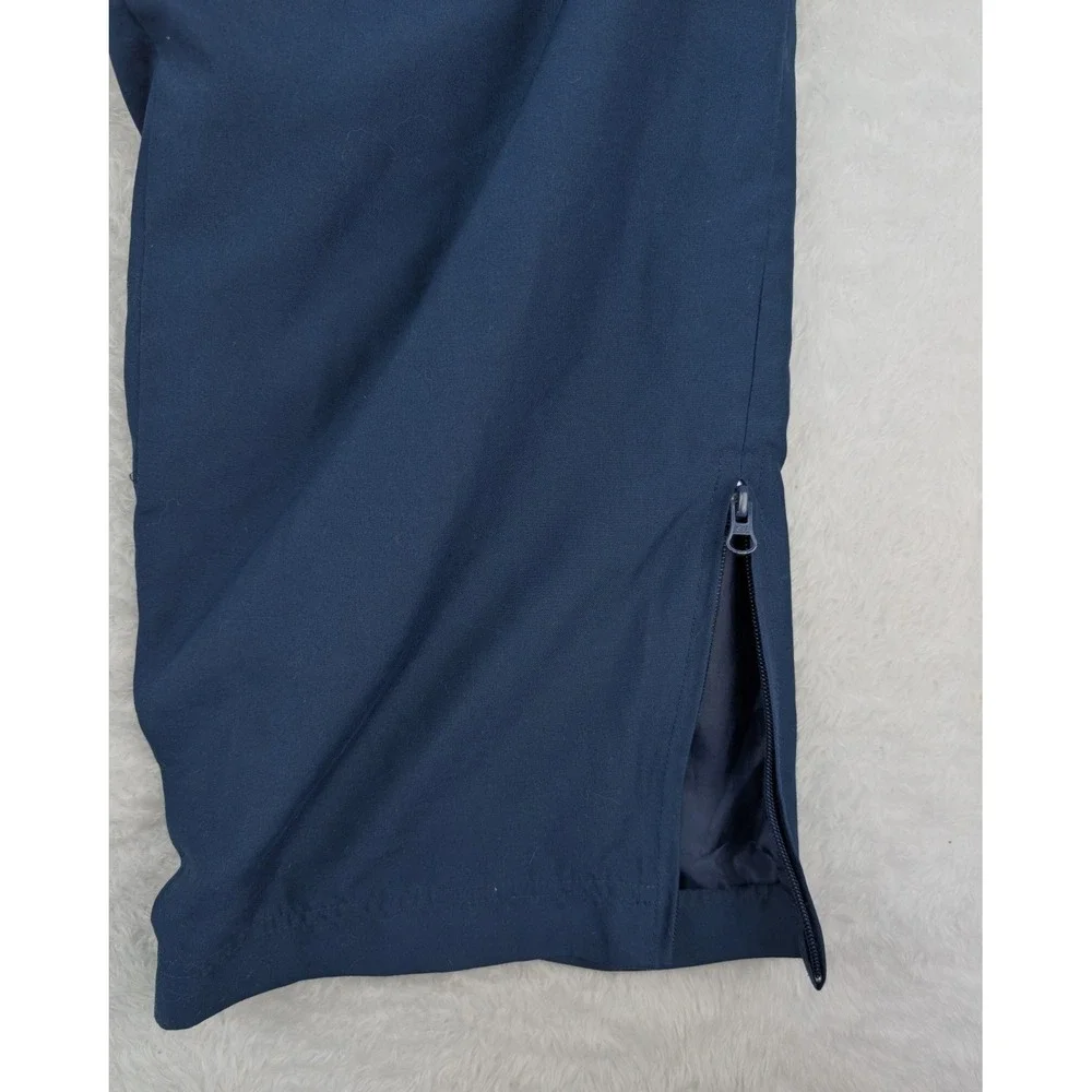 NFL New England Patriots Men's Large Navy Blue Zip Ankle Lined Track Pants
